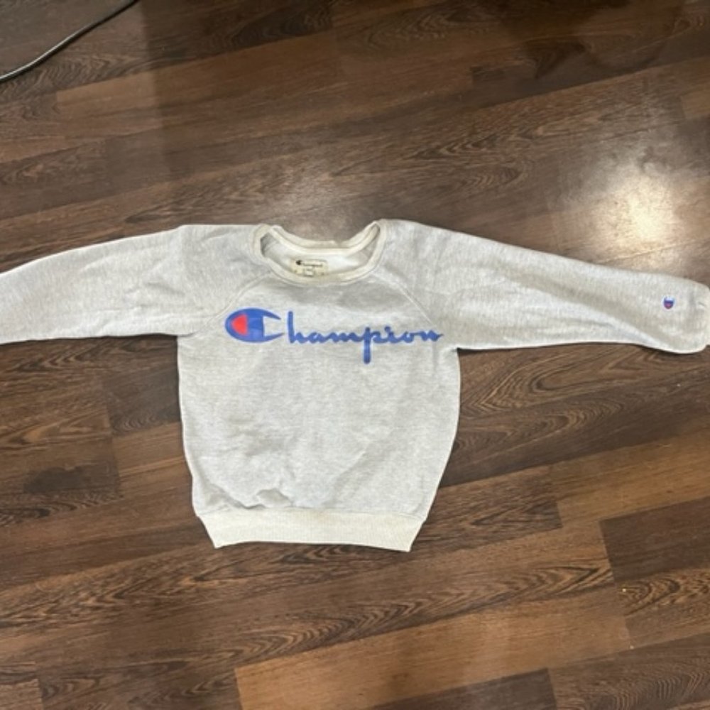 XS Champion Long Sleeve Gray/Tan